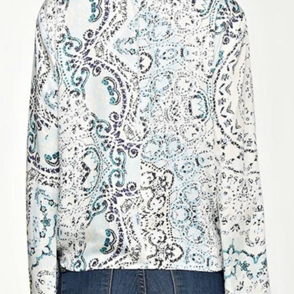 Lovestitch wrap Blouse with bell sleeves Sz L - Picture 4 of 9